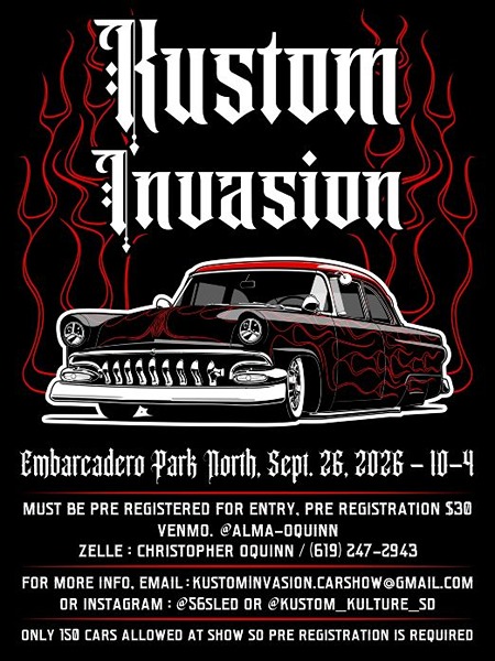 Kustom Invasion Car Show flyer September 2026